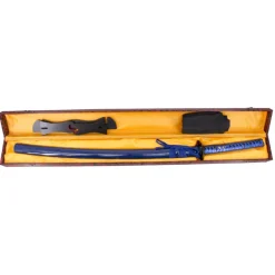 Clearance Katana con Filo Vaina Azul 104 cm Katanas Funcionales