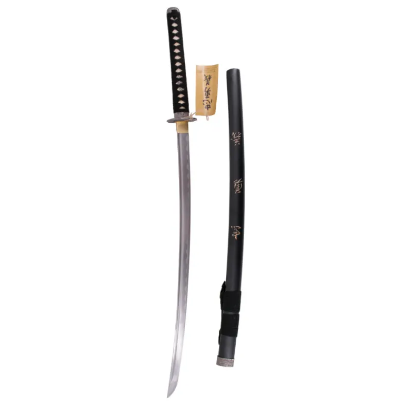 Clearance Katana con Filo Vaina Negra con Grabado 102 cm Katanas Funcionales