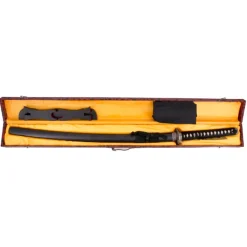 Clearance Katana con Filo Vaina Negra con Grabado 102 cm Katanas Funcionales