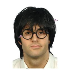 Disfrazzes Pelucas, Barbas Y Bigotes Disfraces^Kit de estudiante o de Carles Puigdemont: Peluca y Gafas