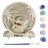 Kit de Manualidades en Madera para Colorear Stitch Disney Para Niñas|Juguetes, Figuras Y Más Regalos Para Peques