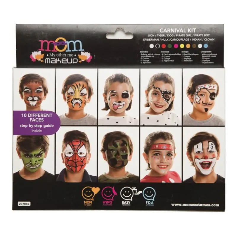 Discount Kit de Maquillaje Deluxe Carnaval infantil Maquillaje Para Disfraces