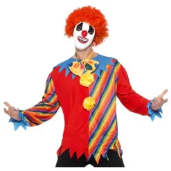 Disfrazzes Máscaras Terror Y Carnaval ^Kit Payaso Terrorífico: Camiseta, Pajarita y Máscara