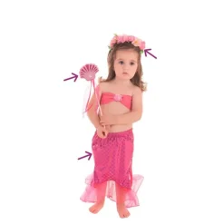 Clearance Kit Sirenita Rosa: Falda, Diadema y Varita Kit Complementos Disfraces|Disfraces Infantiles