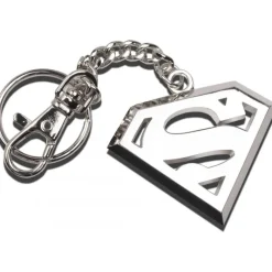 The Noble Collection Regalos De Superhéroes Dc|Superhéroes Marvel^Llavero de Acero con Escudo de Superman de DC Comics