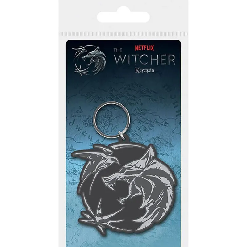 Pyramid International Regalos Y Coleccionismo Para Gamers - Cosas De Videojuegos Míticos^Llavero de Goma The Wicher (Lobo, Golondrina y Estrella)