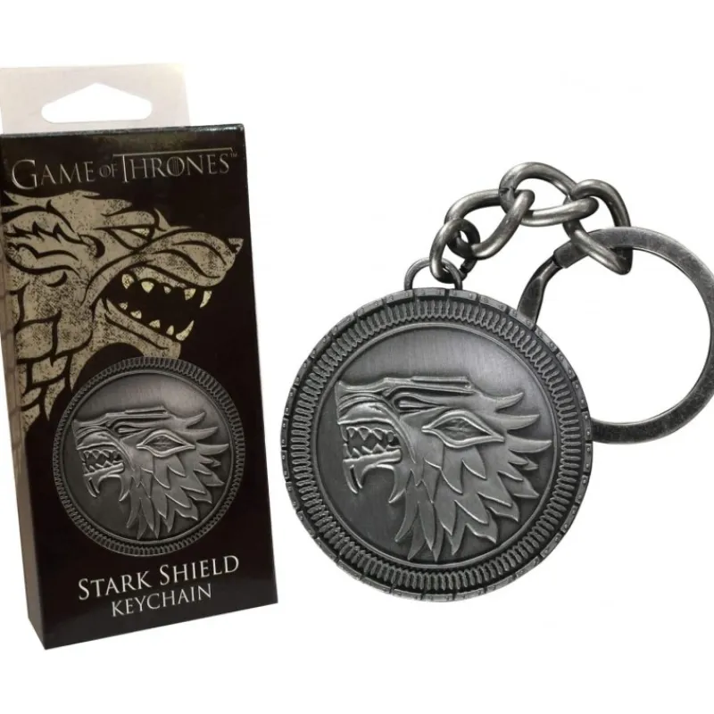 The Noble Collection Juego De Tronos Y La Casa Del Dragón ^Llavero escudo Stark de Juego de Tronos