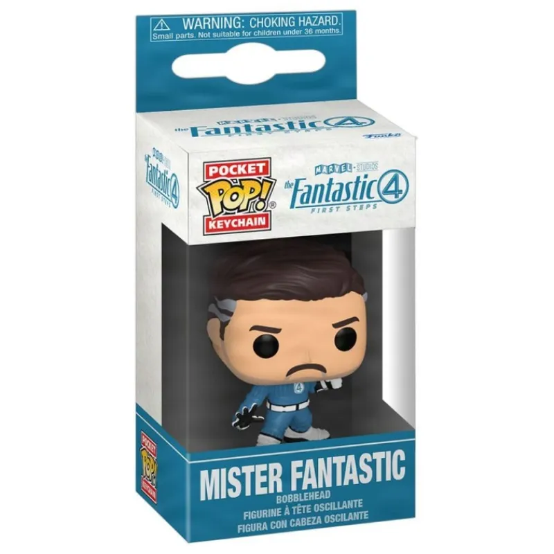 Funko Superhéroes Marvel|Funko Marvel^Llavero POP! Mister Fantastic 4 cm