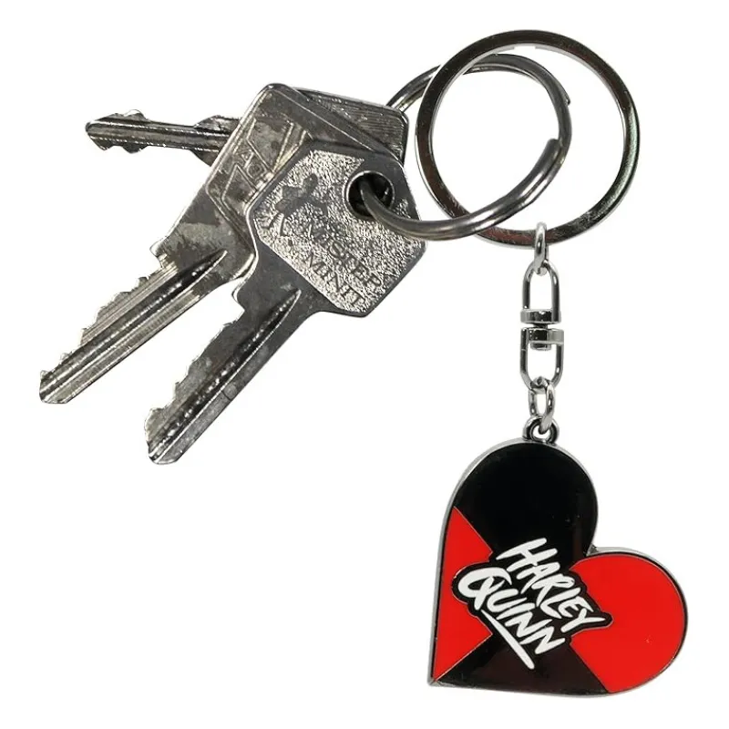 Llavero metal Harley Quinn corazón DC Comics Regalos De Villanos Dc|Complementos Dc