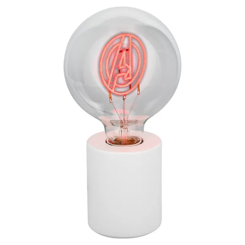 Paladone Products Marvel Hogar^Lámpara Con Bombilla Led Neon Marvel Avengers E27