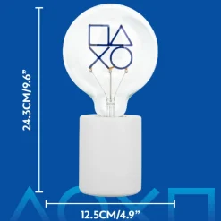 Paladone Products Regalos Y Coleccionismo Para Gamers - Cosas De Videojuegos Míticos^Lámpara con Bombilla LED Neon PlayStation E27