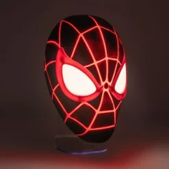 Lámpara 3D LED Miles Morales Máscara Spider-Man Superhéroes Marvel