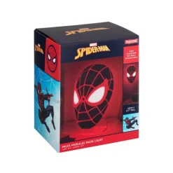 Lámpara 3D LED Miles Morales Máscara Spider-Man Superhéroes Marvel