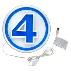Paladone Products Superhéroes Marvel|Más Regalos De Marvel^Lámpara de Pared LED Logo Neón Marvel Fantastic Four