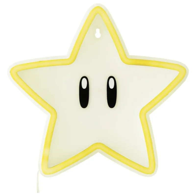 Paladone Products Descuentos Gaming|Más Regalos De Super Mario ^Lámpara de pared LED Super Mario Super Star Neon