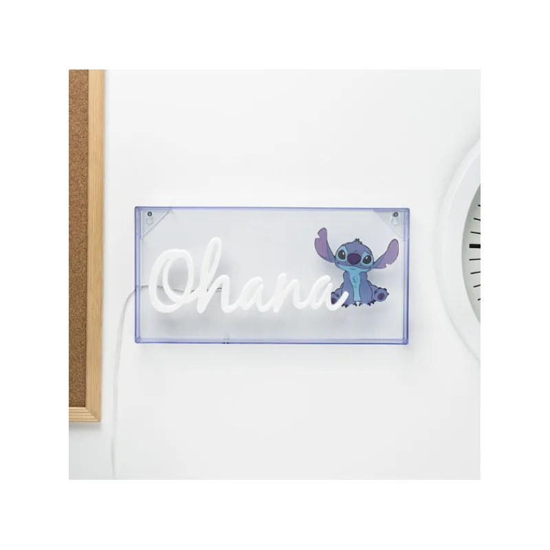 Lámpara LED estilo neón Ohana 15 x 30 cm Películas Y Personajes De Disney ·Lilo Y Stitch|Disney Hogar