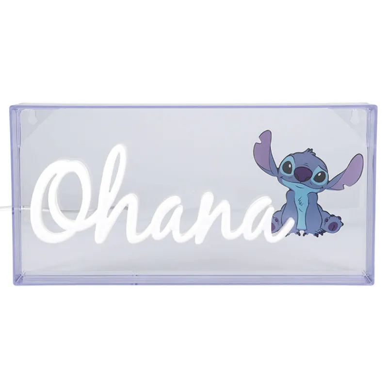 Lámpara LED estilo neón Ohana 15 x 30 cm Películas Y Personajes De Disney ·Lilo Y Stitch|Disney Hogar