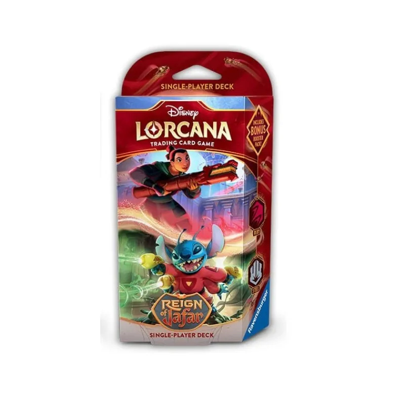 Ravensburger Películas Y Personajes De Disney ·Villanas Disney^Lorcana TCG Reign of Jafar Mazo de Inicio Inglés Disney