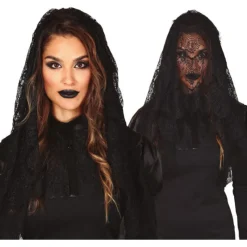 Disfrazzes Accesorios Halloween Y Terror ^Mantilla o Velo Negro