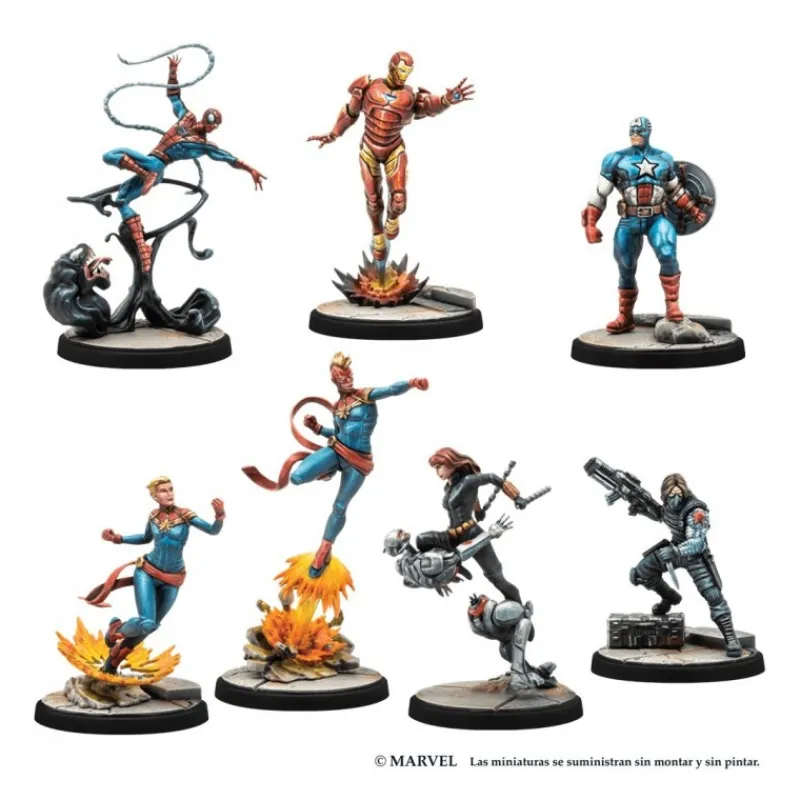 New Marvel Crisis Protocol: Caja inicial Los más poderosos de la Tierra Cosas De Villanos Marvel|Superhéroes Marvel