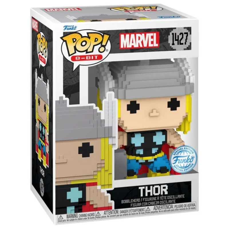 Funko Superhéroes Marvel|Funko Marvel^Marvel POP! 8-Bit Vinyl Figura Thor 9 cm