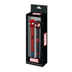 KaracterMania Superhéroes Marvel^Marvel Spiderman Pack Lápiz Eternal + Bolígrafo de Gel Borrable