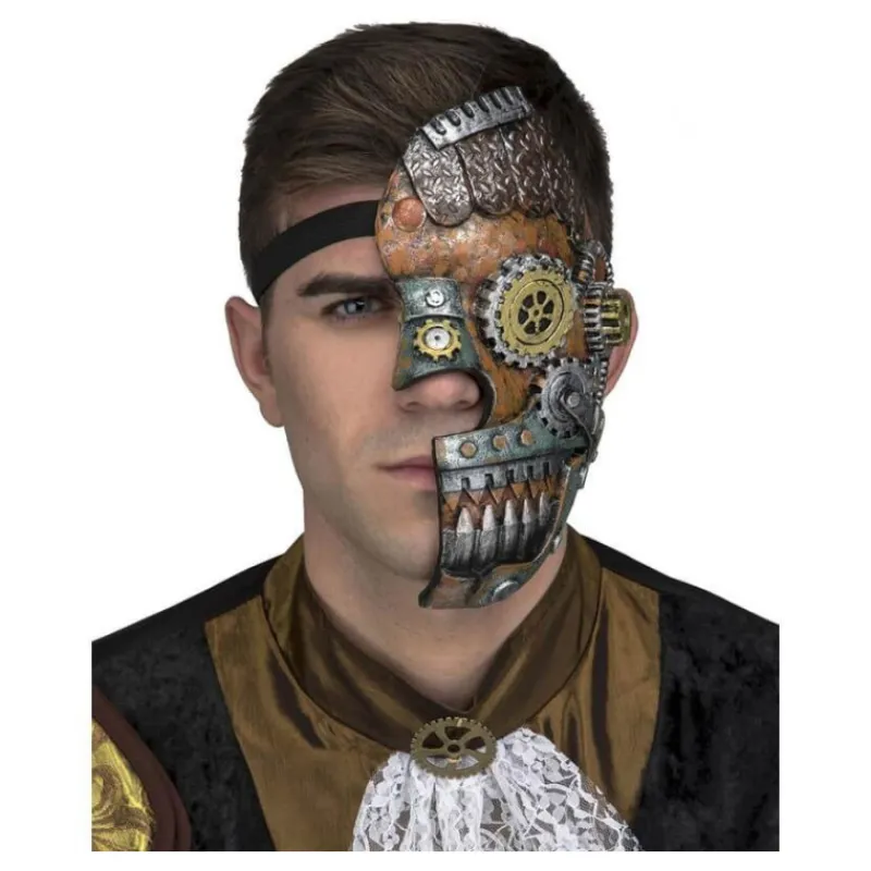 Disfrazzes Máscaras Terror Y Carnaval ^Media Máscara Steampunk con Rodamientos