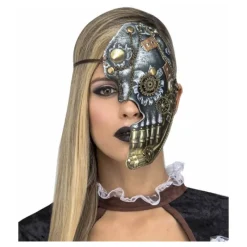 Best Media Máscara Steampunk con Cadena Máscaras Terror Y Carnaval