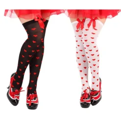 Sale Medias liga con corazones talla única 2 surtidos Mujer Medias Y Calcetines Para Disfraces |Disfraces Mujer