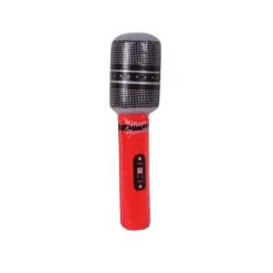 Hot Micrófono Hinchable en colores surtidos de 25 cm Complementos Para Disfraces|Disfraces Unisex