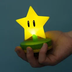 Paladone Products Regalos Y Coleccionismo Para Gamers - Cosas De Videojuegos Míticos|Hogar Super Mario^Mini Lámpara 3D Super Mario Star 10 cm