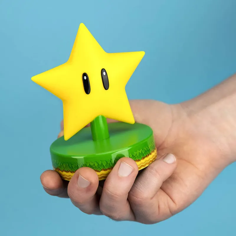 Paladone Products Regalos Y Coleccionismo Para Gamers - Cosas De Videojuegos Míticos|Hogar Super Mario^Mini Lámpara 3D Super Mario Star 10 cm
