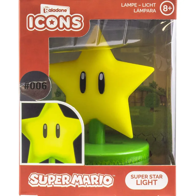 Paladone Products Regalos Y Coleccionismo Para Gamers - Cosas De Videojuegos Míticos|Hogar Super Mario^Mini Lámpara 3D Super Mario Star 10 cm