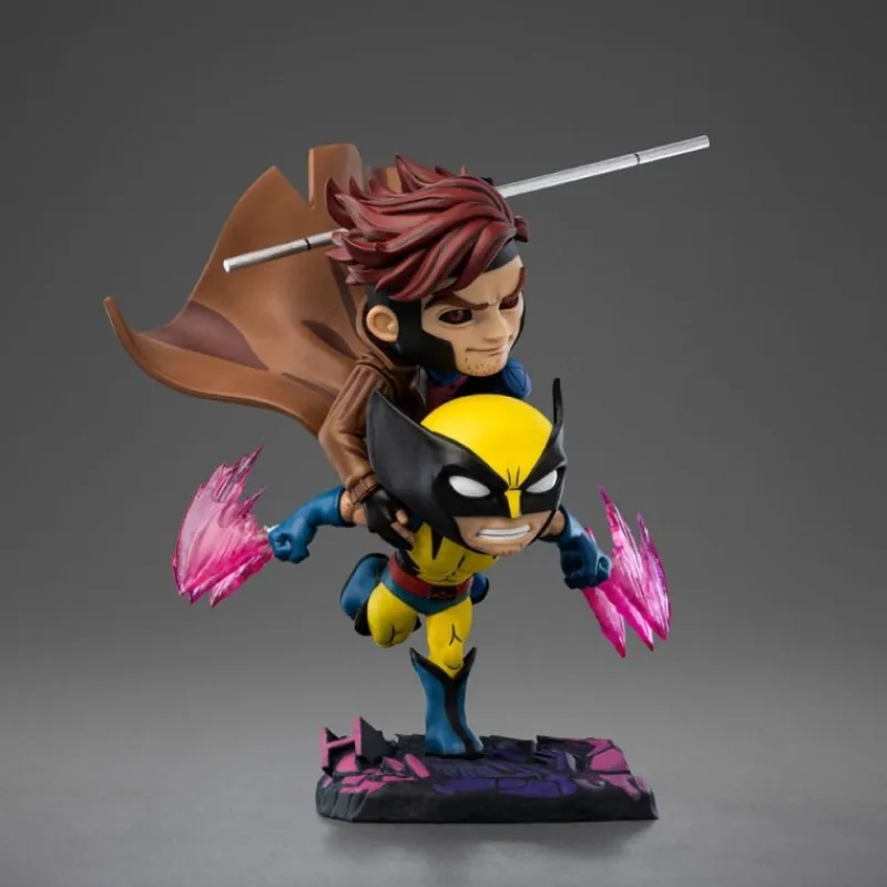Hot Minifigura Mini Co. PVC Gambito y Lobezno 23 cm X-Men 97 Superhéroes Marvel|Coleccionismo Marvel