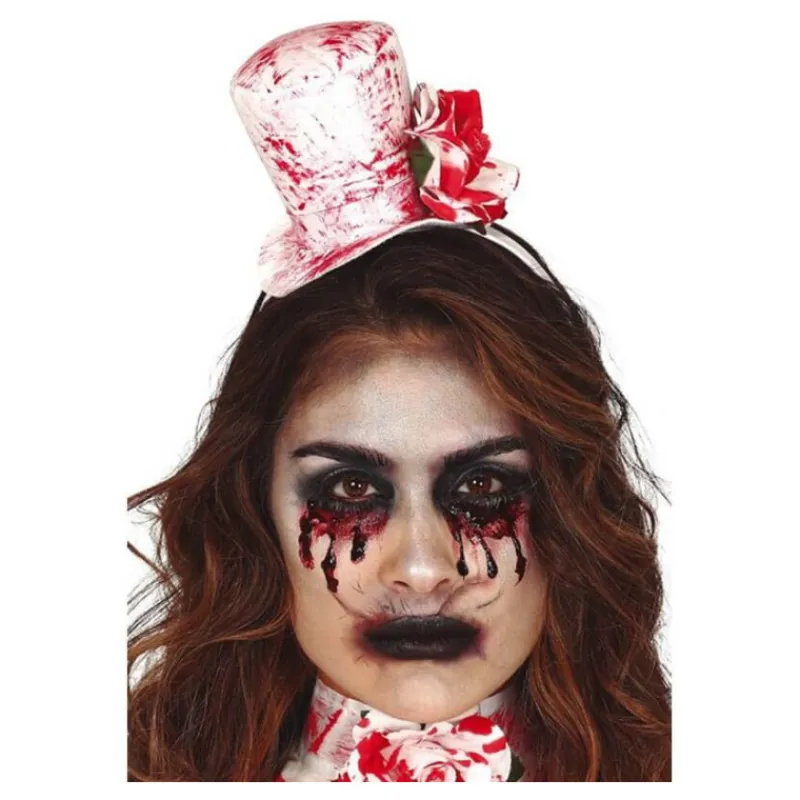 Hot Minisombrero y Gargantilla con Sangre Sombreros Y Cascos Para Disfraces |Accesorios Halloween Y Terror