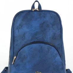 Mochila Casual de Polipiel Azul con Diseño de Stitch Películas Y Personajes De Disney ·Lilo Y Stitch|Bolsos Y Carteras Disney