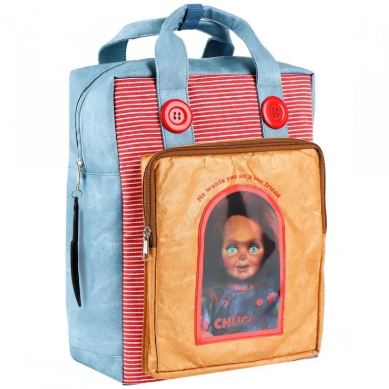 Hot Mochila Casual Polipiel Chucky - Estilo y Funcionalidad Chucky Muñeco Diabólico|Coleccionismo De Miedo Y Terror