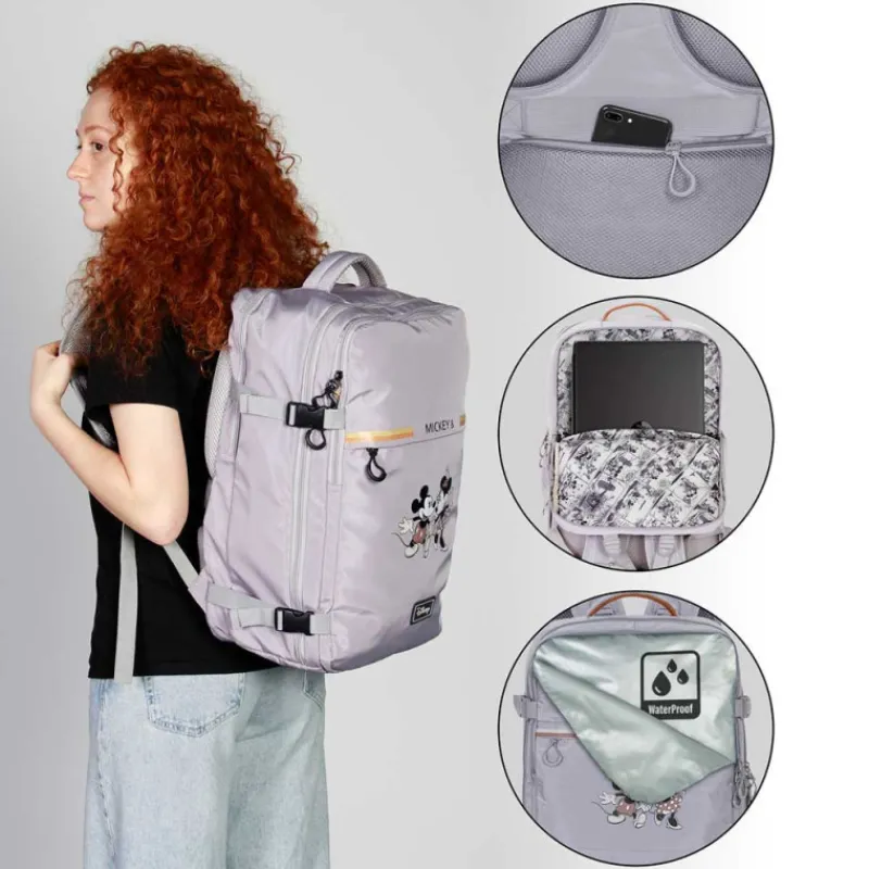 KaracterMania Películas Y Personajes De Disney ·Mickey & Minnie^Mochila de Viaje Mercury Minnie Mouse Face