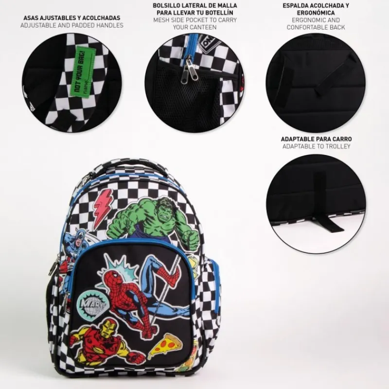 Niños Cerdá Kids Marvel Y Dc Para Niños|Para El Cole^Mochila Escolar Mediana Avengers de 42 cm