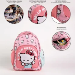 Sale Mochila Escolar Mediana Hello Kitty 42 cm Rosa Para El Cole