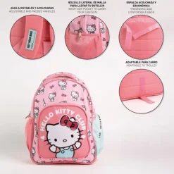 Sale Mochila Escolar Mediana Hello Kitty 42 cm Rosa Para El Cole
