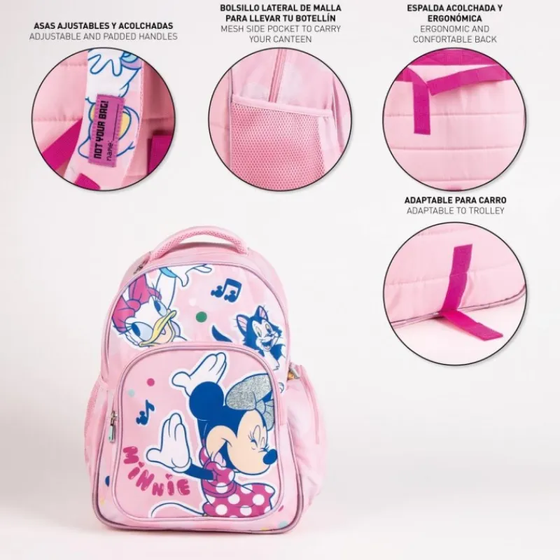 Cerdá Kids Disney Para Niñas|Para El Cole^Mochila Escolar Minnie Mediana 42 cm - Rosa