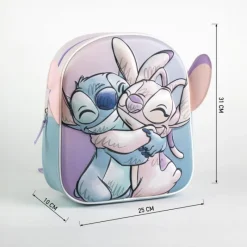 Mochila Infantil 3D con Aplicaciones de Stitch Niños Disney Para Niños|Disney Para Niñas