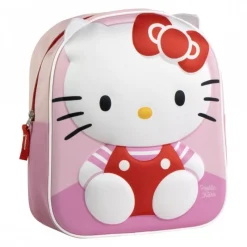 Cerdá Kids Para El Cole^Mochila Infantil 3D Hello Kitty Rosa en Poliester y EVA