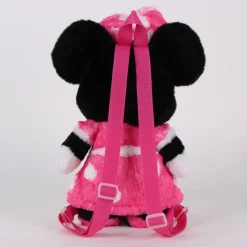 Outlet Mochila Infantil de Peluche Minnie 100% Poliéster Fucsia Disney Para Niñas|Tiempo Libre Kids