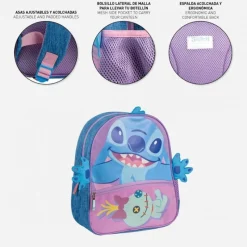 Sale Mochila Infantil Escolar Stitch 100% Poliéster Azul Para El Cole|Stitch Kids