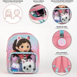 Cerdá Kids Para El Cole^Mochila Infantil Gabby's Dollhouse - Ideal para Pequeñas Aventureras