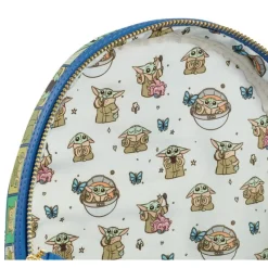 Loungefly The Mandalorian|Regalos Star Wars Por Personaje ^Mochila Baby Yoda Cuadritos The Mandalorian