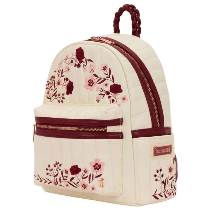 Loungefly Bolsos Y Carteras Disney^Mochila Midi Cream & Red Floral con Licencia Oficial