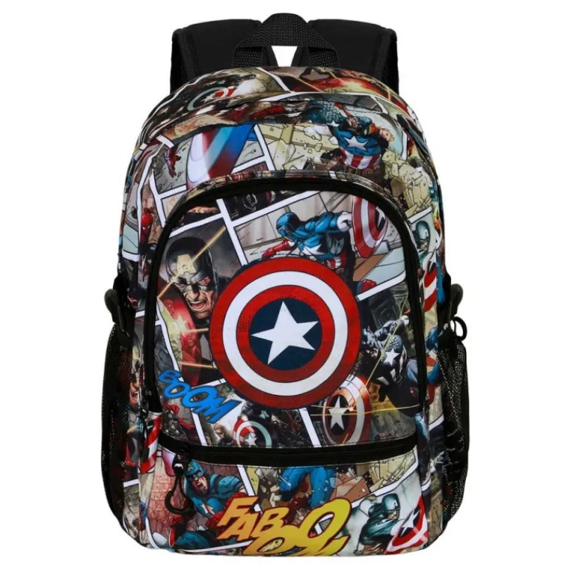 Discount Mochila Marvel Capitán América Comic Fight FAN 2.2 Multicolor Superhéroes Marvel